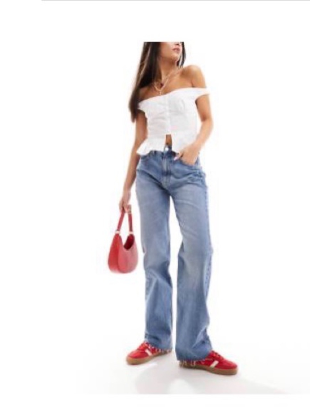 Pull&Bear Light Blue Wide-Leg Jeans